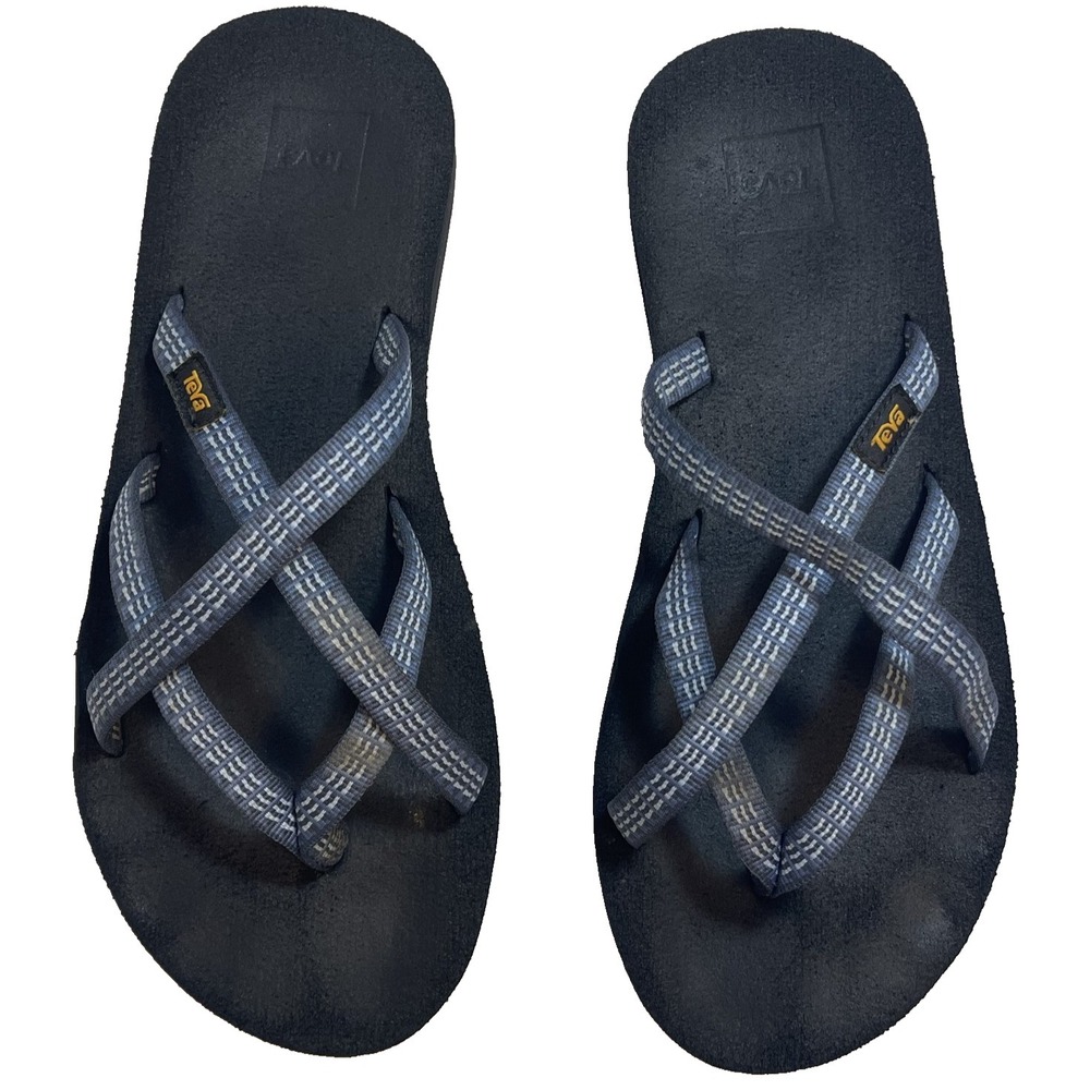 Teva Mush Olawahu Thong‎ Sandals Gray Flip Flops Womens 8 UK 6 EU 39